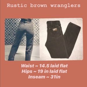 Brown wrangler jeans